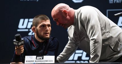 Khabib issued a threat to Dana White after victory at UFC 229