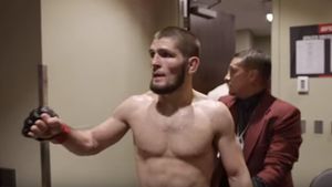 Khabib dressing room