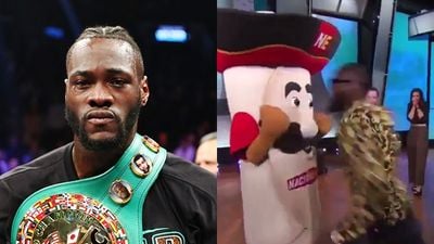 Deontay Wilder apologises after “breaking mascot’s jaw” live on television