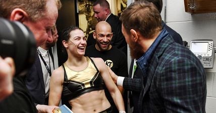 Conor McGregor backstage for Katie Taylor’s biggest ever pro victory