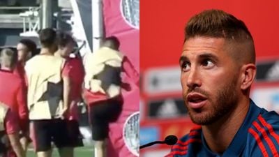 Sergio Ramos apologises for training ground bust-up with young teammate