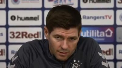 Steven Gerrard interrupts question for player to clarify “warning” for Rangers squad