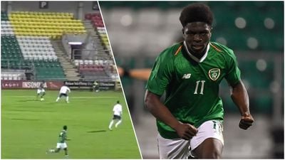 Festy Ebosele rinses English full back before burying penalty