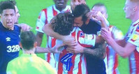 Derby player bites Joe Allen during brawl in Stoke game