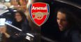 Arsenal star sends fans wild with celebrations out of his car window