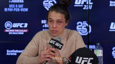 Joanna Jedrzejczyk fronts up in post-fight interview after another tough loss