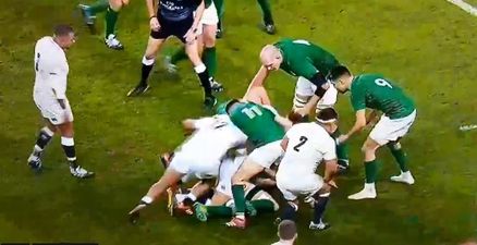 Manu Tuilagi nails Ireland winger Jacob Stockdale with no arms cleanout