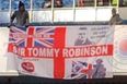 ‘Sir Tommy Robinson’ banner sparks controversy at Rangers match