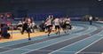 Thomas Barr gets bumped during 400m men’s final