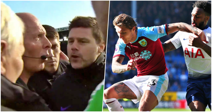 Furious Mauricio Pochettino confronts Mike Dean over Jeff Hendrick decision