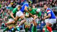 Jordan Larmour and two Ireland teammates had fans raving