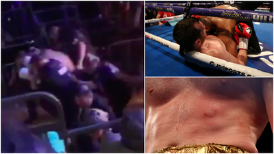 Kash Ali drenched by drinks thrown from furious Liverpool crowd after biting incident