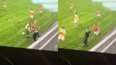 Coach in Cavan blatantly intervenes from sideline, somehow gets away with it