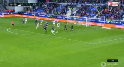 Huesca player scores Puskas-worthy volley against Eibar