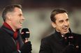 Jamie Carragher comes to Gary Neville’s defence after dressing down from Roy Keane