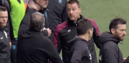 Marcelo Bielsa and John Terry exchange words after controversial goal at Elland Road