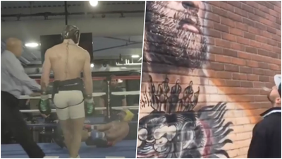 Paulie Malignaggi criticised for spitting on Conor McGregor mural