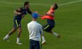 Neymar gets nutmegged by 19-year-old in training, so instantly fouls the youngster