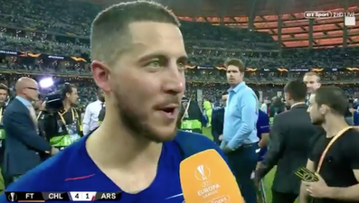 BT Sport reporter drags the line out of Hazard that everyone’s been after