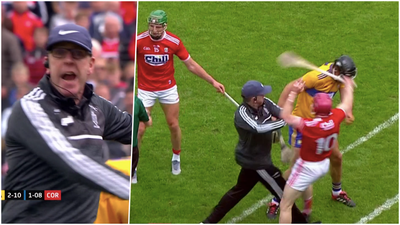 Clare manager sent off for flinging Cork player to ground