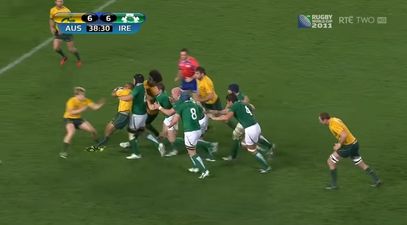 Rugby World Cup rewind: Stephen Ferris rag dolls Will Genia