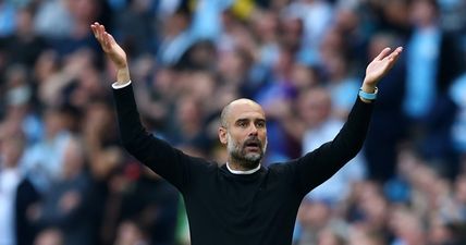 Pep Guardiola reacts to VAR cancelling Manchester City winner