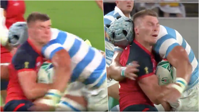 Owen Farrell takes brutal shot to the head as England and Argentina go to war