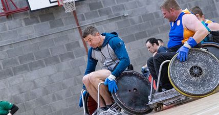 WATCH: Irish legend Brian O’Driscoll has a go at wheelchair rugby