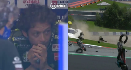 Valentino Rossi emerges unscathed after horror crash at Austrian GP