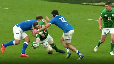 Johnny Sexton had a great take on that sublime Peter O’Mahony offload