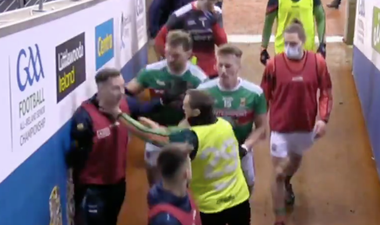 Dublin and Mayo players clash in tunnel at half time