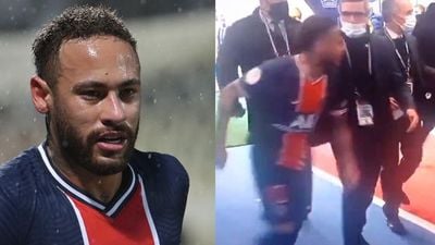 Neymar continues red card fight down tunnel as PSG knocked off perch