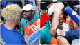 Jake Paul set upon by Floyd Mayweather and security staff after confrontation