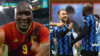 Romelu Lukaku sends message to Christian Eriksen after scoring for Belgium