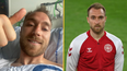 Christian Eriksen in good spirits and thanks fans for support