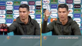 Ronaldo removes Coke, shows off the drink of champions in pre-match conference