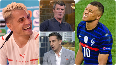 Keane raves about Granit Xhaka as Neville shares Kylian Mbappé premonition