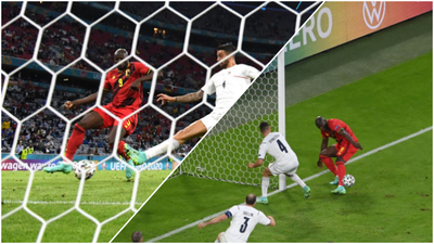 The three stages of Romelu Lukaku’s unbelievable miss just yards from the net