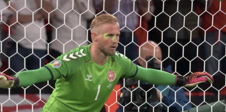 Kasper Schmeichel reveals ref’s response after he complained to him about laser pen