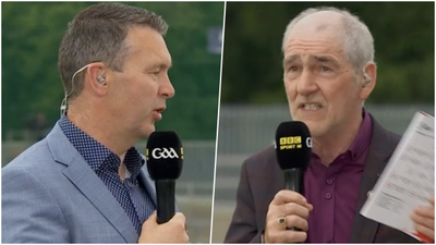 “I’m just telling you to mind the language” – Mickey Harte clashes with Oisin McConville over his half-time analysis