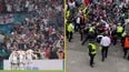 Security staff overwhelmed as England fans storm Wembley in ugly pre-kickoff scenes