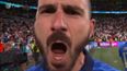 Leonardo Bonucci stares straight down the lens and tells England how it is