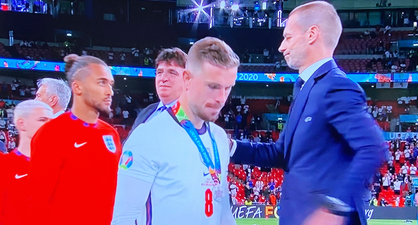 Jordan Henderson shows his humility again as one of 7 England players to hold onto his medal