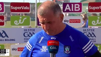 Séamus McEnaney gives emotional interview after Monaghan beat Armagh in championship thriller