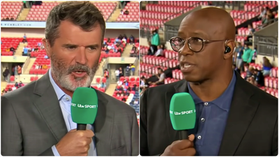 Leicester City fans apologise after Roy Keane and Ian Wright abused at Wembley