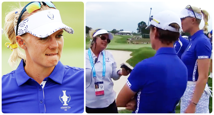 Sagstrom reduced to tears after rules official makes her mark at Solheim Cup