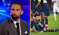 Rio Ferdinand lost the run of himself after Lionel Messi lay down behind PSG’s wall