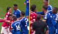 Everton midfielder Doucoure lucky to escape caution after Fred swipe