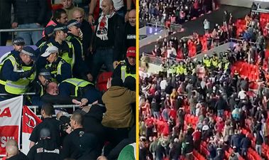 Fighting breaks out as Hungary fans clash with police at Wembley Stadium