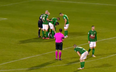 Outrageous scenes as Glentoran ‘keeper attacks his own team-mate in moment of madness